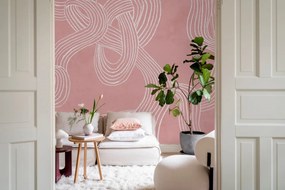 Tapet Stripes Repeatable, Pink, Rebel Walls