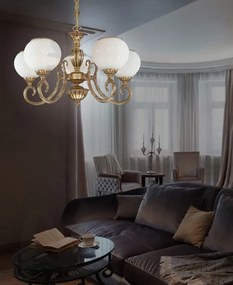 Candelabru din alama cu 5 brate design italian 8550