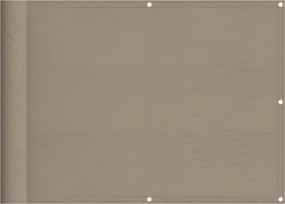 vidaXL Paravan de balcon, gri taupe, 75x700 cm, 100% poliester oxford