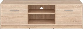 Comoda TV NEPO PLUS, stejar sonoma, PAL laminat, cu 2 usi, 139x47x43 c