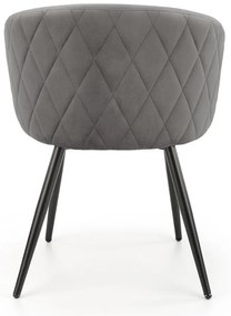Scaun de bucaterie Meta, gri/negru
