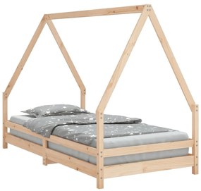 834492 vidaXL Cadru de pat pentru copii, 90x190 cm, lemn masiv de pin