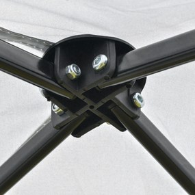 Outsunny Cenador Pliabil 220x220x200 cm cu 1 Perete Lateral Geantă de Transport Impermeabilă și Protecție UV50+ Alb | Aosom Romania