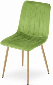 Scaun de catifea verde deschis LAVA