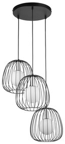 Lustră pe cablu BELL 3xG9/12W/230V negru/crom lucios