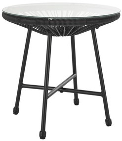 Set balcon Ostana din 3 piese cu masa si 2 scaune - negru