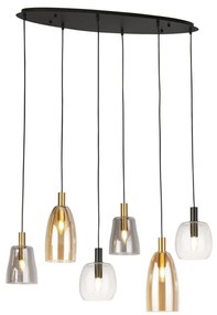 Lustra cu 6 pendule design modern Divine