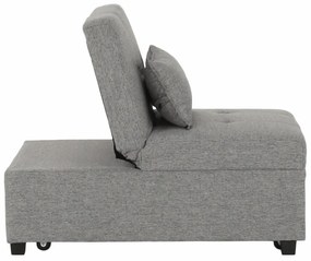 Fotoliu extensibil, material textil gri deschis, OKSIN