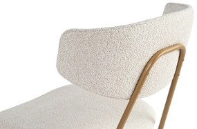 Set de scaune de sufragerie Nancy White and Gold,2 buc.