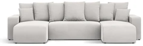Coltar extensibil Jini in forma de U cu 5 locuri, colt reversibil si tapiterie din catifea