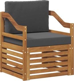 vidaXL Set de canapele de exterior cu pernă natural 67 x 63 x 73 cm