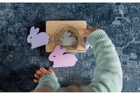 Puzzle din lemn pentru copii Kindsgut Rabbit