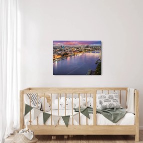 Tablou cu orașul Bratislava cu râu (70x50 cm)