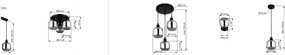 Lampa de masa sticla fumurie XIA pentru dormitor