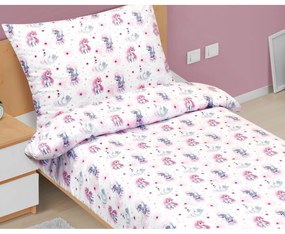 Lenjerie de pat din bumbac Bellatex Unicorn Junior, 140 x 200 cm, 70 x 90 cm