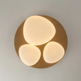 Brilagi - Plafonieră LED VISBY WOOD, 36W, 230V, Ø 50 cm, maro