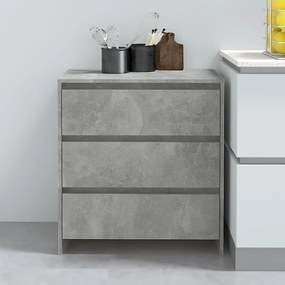 809750 vidaXL Servantă, gri beton, 70x41x75 cm, lemn prelucrat