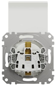 Priza simpla cu impamantare, cu capac, 16A, IP20, Alb Schneider Sedna Design