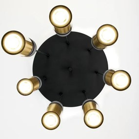 Lustră pe cablu Jupiter 2018 ALAS 7xGU10/10W/230V negru/auriu