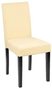 Scaun de sufragerie din piele Kelly, bej