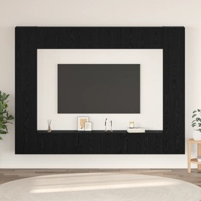 vidaXL Set comodă TV 10 pcs Stejar negru Mediu 30.5 x 30 x 90 cm