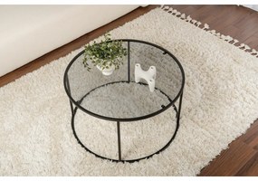 Măsuță de cafea Black cu sticlă fumurie, 80 cm