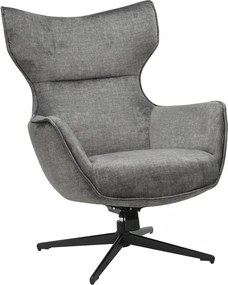 Fotoliu pivotant VOGUE catifea gri