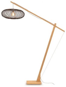 Lampadar eco din bambus Cango L natur/ negru, 60x25cm