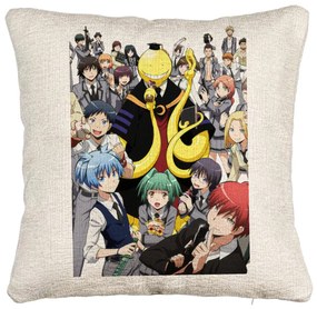 Perna Decorativa Canapea cu Assasination Classroom, 40x40 cm, Cu fermoar