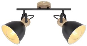 Plafoniera metal stil industrial WIHO 2 negru/maro