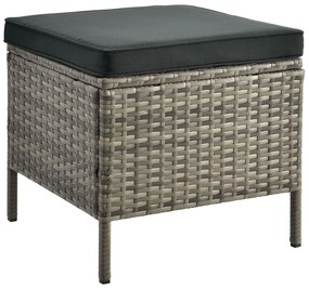 Juskys Set ratan de gradina Manacor - gri