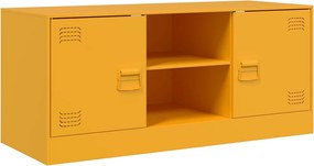 vidaXL Dulap TV, galben muștar, 99x39x44 cm, oțel