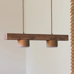 Duolla - Lustra suspendată pe cablu IRONLINE 2xGX53/3W/230V pin/stejar/bej