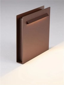 Mini Stalp de exterior LED 2700K, IP67 RECTO H-23cm corten