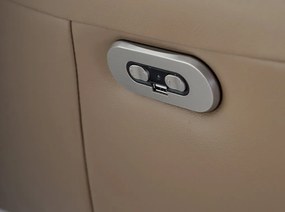 Fotoliu pivotant, functie relax si port USB, tapitat cu piele George