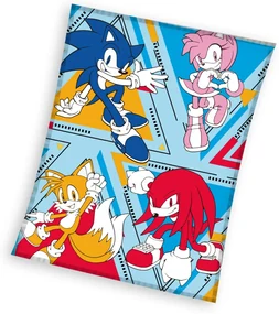 Sonic Ariciul Speedstorm pătură coral fleece 130x170cm
