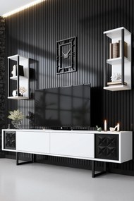 Mobilier living Buon 1 (Alb + Negru). 1072937