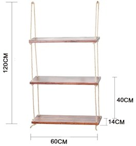 Etajeră suspendată 120x60 cm molid