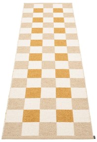 Covor tip traversă pentru interior și exterior galben ocru/bej 70x240 cm Pix Vanilla Ochre – Pappelina