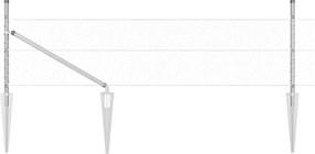 vidaXL Stâlp de gard. Argintiu 50 x 0,4 m (plasă de 13 mm) Oțel