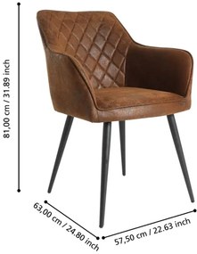 Scaun de sufragerie Eglo 424708 MASANTOL 81,5x63 cm maro