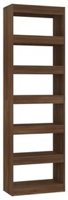 813613 vidaXL Bibliotecă/Separator cameră, stejar maro, 60x30x198 cm