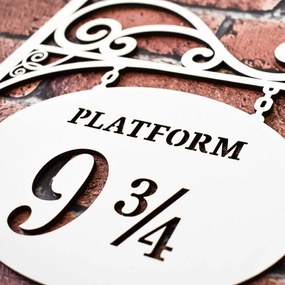 DUBLEZ | Decorațiune din lemn pentru ușă - Platform 9 și 3/4