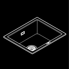 GROHE 31654AP0 - Chiuvetă K700U 533 × 457 mm, granit negru/negru