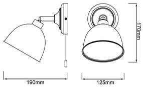 Spot de perete Brilliant TELIO 1xE14/28W/230V roz