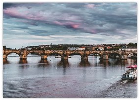 Tablou pe sticlă cu Vltava (70x50 cm)