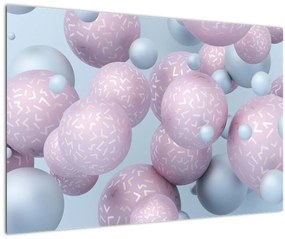 Tablou abstract - Bile în pastel (90x60 cm)