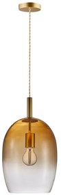 Nordlux - Pendul pe cablu UMA, 1xE27/40W/230V, Ø 23 cm, maro/fumuriu