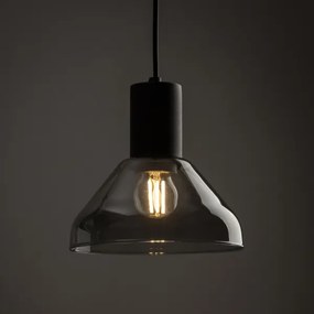 Lustră pe cablu pentru sistem de șină trifazic NEO 1xE27/15W/230V negru/negru fumuriu
