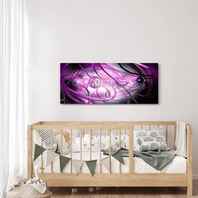 Tabloul cu abstracție frumoasă în violet (120x50 cm)